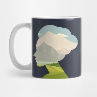 Woman Nature Background Mug